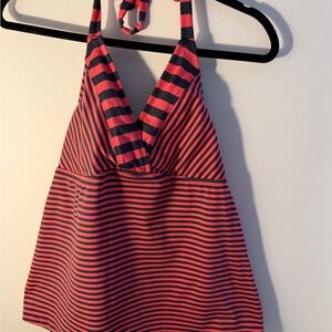 Red and Black Striped Tankini